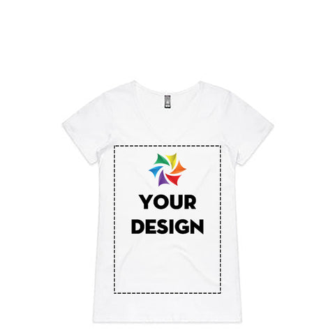 Wo's Bevel V Neck Tee | 4010