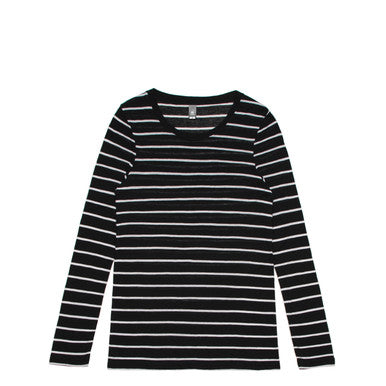 Wo's Fine Stripe L/S Tee | 4027