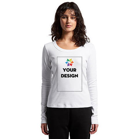 Wo's Organic Rib L/S Tee | 4075