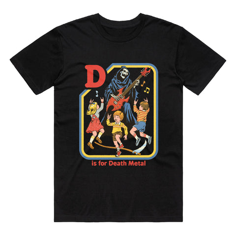 Steven Rhodes - D is for Death Metal - Black T-shirt