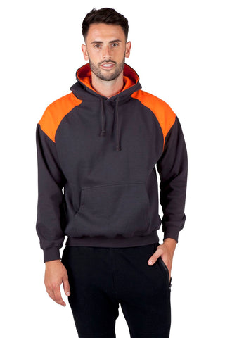 Mens Shoulder Contrast Panel Hoodie