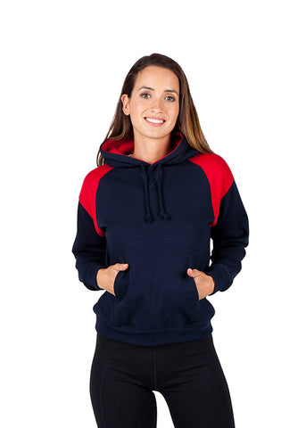 Ladies/Juniors  Shoulder Contrast Panel Hoodie