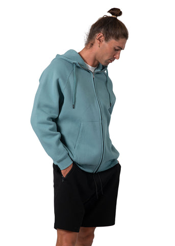 Mens' Cotton Care Kangaroo Pocket Zipper Hoodie