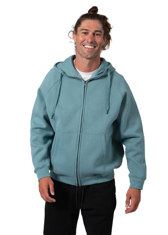 Mens' Cotton Care Kangaroo Pocket Zipper Hoodie