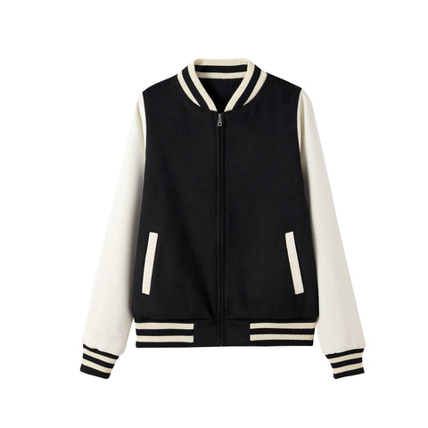 500gsm Women's/Junior Wool Blend Soft Shell Varsity Jacket