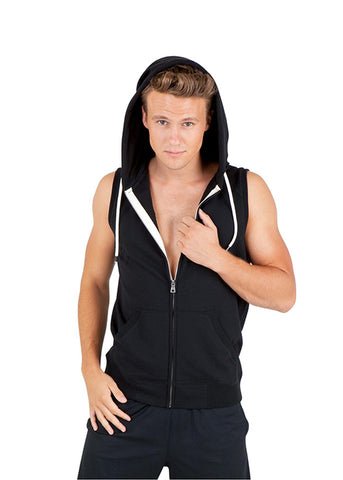 Mens Heather SLEEVELESS ZIP Hoodies - Greatness Range