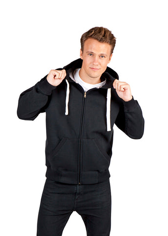 Mens Brushed Heavy Zip Fleece Hoodie