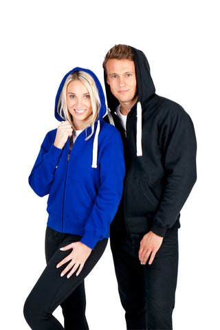 Mens Brushed Heavy Zip Fleece Hoodie