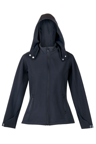 Ladies Soft Shell HOODED Jacket - TEMPEST Range