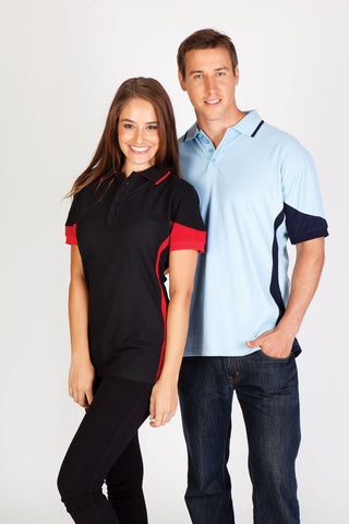 Mens Contrast Polo