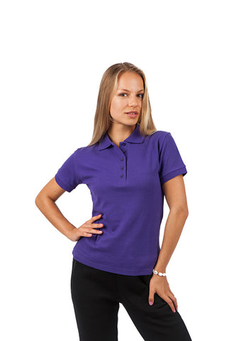 Ladies 100% Cotton Pique Knit Polo