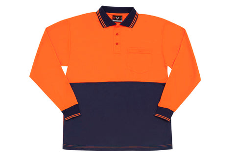 Hi Vis Long Sleeve Polo