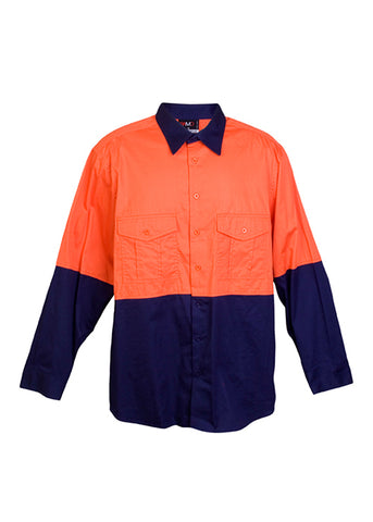 100%  Combed Cotton Drill Long Sleeve Shirts