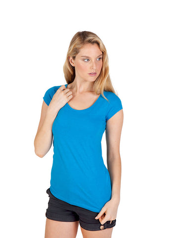 Ladies Marl Scoop Neck T-shirt